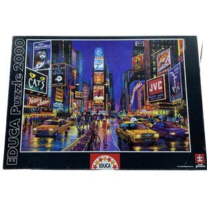 Educa Jigsaw Puzzle 12450 Times Square New York 2000 Pieces City Taxis Unchecked